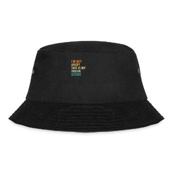 Ich Bin Nicht Wütend Auf Meinen Indischen Akzent - Bucket Hat - Schwarz - Vorne - Lela (165cm)