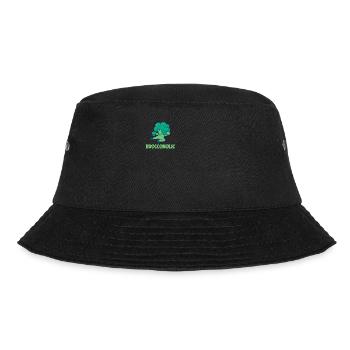 Broccoholic Vegetarian Vegetables Vegetarian and Gesu - Bucket Hat - black - Front - Lela (165cm)