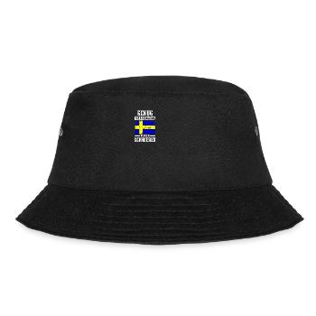 Skandinavien Urlaub Schwede Schweden - Bucket Hat - Schwarz - Vorne - Lela (165cm)