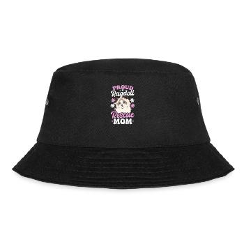 Ragdoll Cat Proud Ragdoll Rescue Mom - Bucket Hat - black - Front - Lela (165cm)