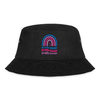 Bi Wife Energy Gay Pride Lesbisch LGBT Süß - Bucket Hat - Schwarz - Vorne - Lela (165cm)