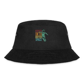 Kicked Into Outer Space Fußballspieler - Bucket Hat - Schwarz - Vorne - Lela (165cm)