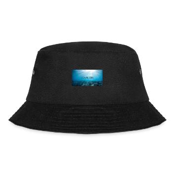 Meer - und Strandliebe - Bucket Hat - Schwarz - Vorne - Lela (165cm)