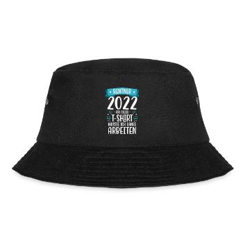 Geschenk Rente Pension Mann Frau Rentner - Bucket Hat - Schwarz - Vorne - Lela (165cm)