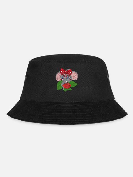 Elefant - Bucket Hat - Schwarz