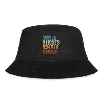 Segeln Segler Segelboot Retro Vintage - Bucket Hat - Schwarz - Vorne - Lela (165cm)