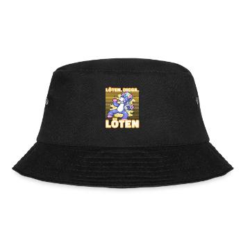 Löten. Digga. Löten Biertrinker Bier Einhorn - - Bucket Hat - Schwarz - Vorne - Lela (165cm)
