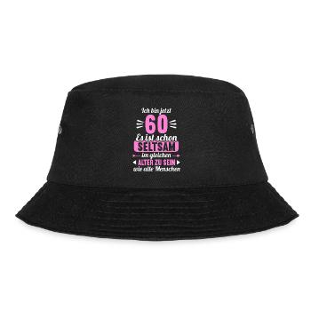 Seltsam im gleichen Alter wie alte 60. Geburtstag - Bucket Hat - Schwarz - Vorne - Lela (165cm)