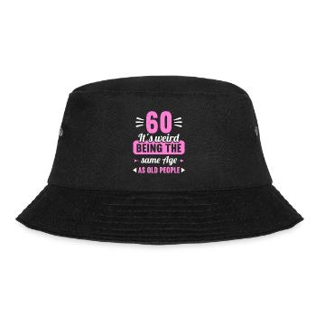 Seltsam im gleichen Alter wie alte 60. Geburtstag - Bucket Hat - Schwarz - Vorne - Lela (165cm)