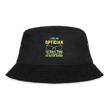 Ich bin ein Optiker Brillenflüsterer Optometrie - Bucket Hat - Schwarz - Vorne - Lela (165cm)