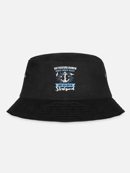 Urlaub Stralsund Sprüche - Bucket Hat - Schwarz
