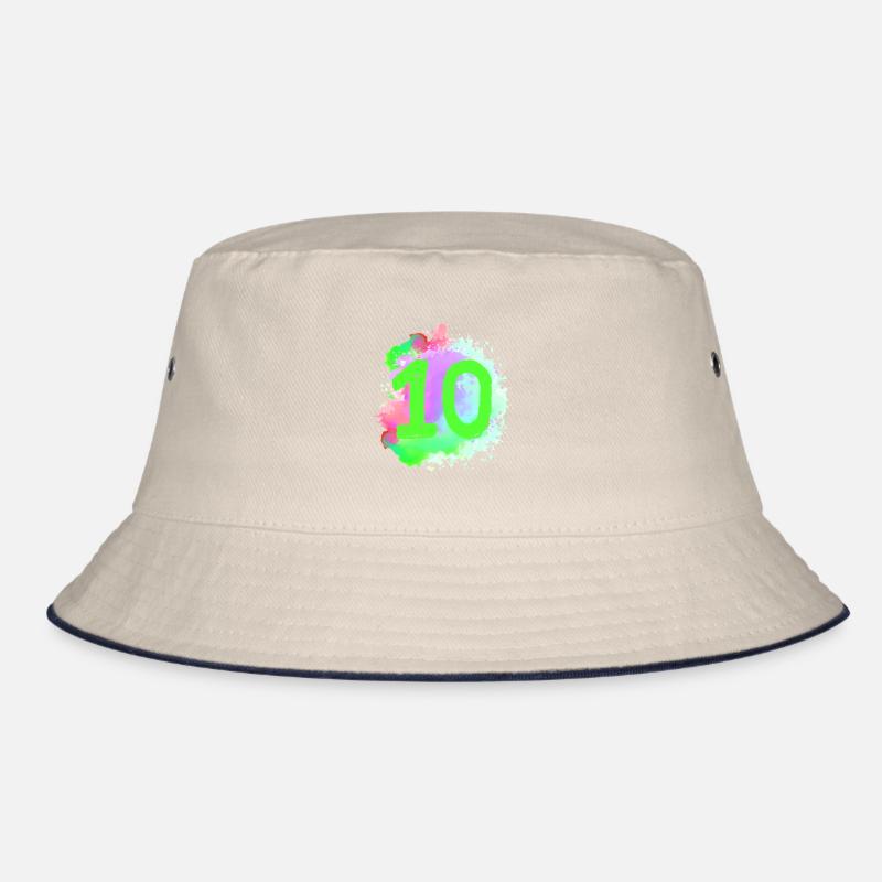 10 Zahl Klecks Bucket Hat