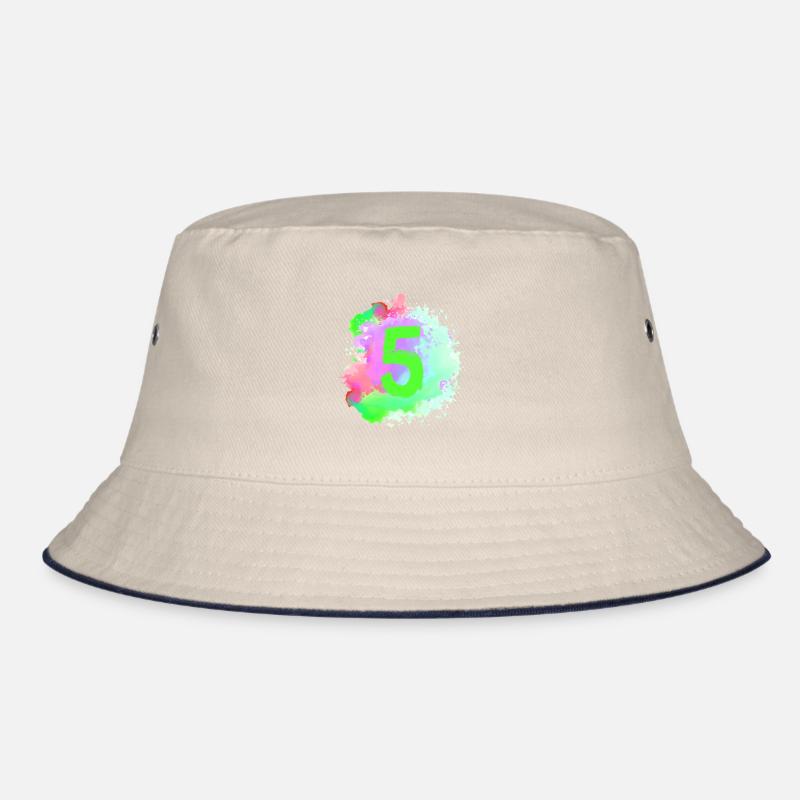 5 Zahl Klecks Bucket Hat