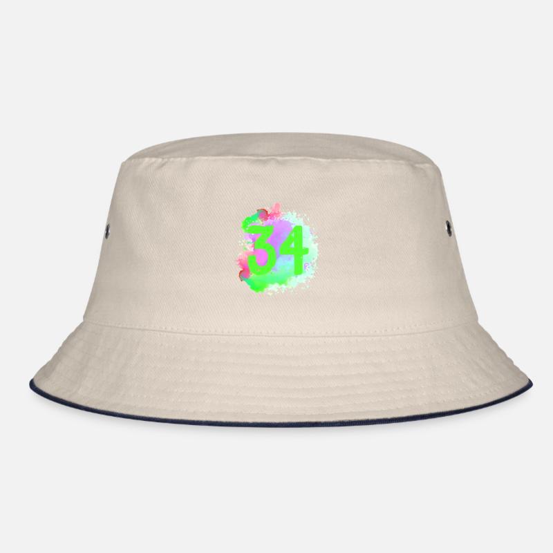 34 Zahl Klecks Bucket Hat