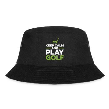 Keep Kalm And Play Golf Golf Player Golfing Driver - Bucket Hat - Schwarz - Vorne - Lela (165cm)