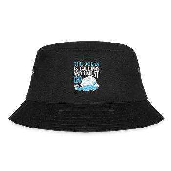 Der Ozean ruft und ich muss gehen Kite Board Surf - Bucket Hat - Schwarz - Vorne - Lela (165cm)