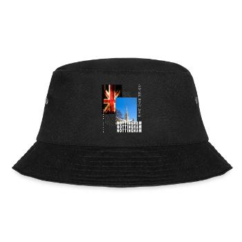 Nottingham England UK Stadt Skyline Heimat Liebe - Bucket Hat - Schwarz - Vorne - Lela (165cm)