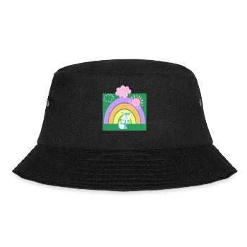 Baby & Mama Wolf with Rainbow - Bucket Hat - black - Front - Lela (165cm)