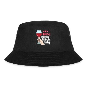 Wine Making Vibes Only - Bucket Hat - Schwarz - Vorne - Lela (165cm)
