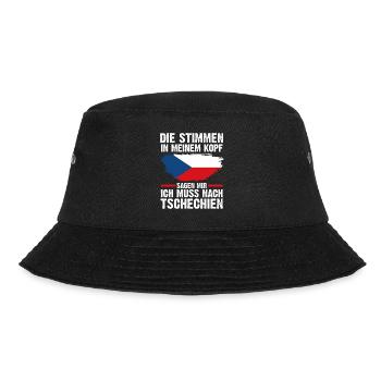 Tschechien Tscheche Tschechisches - Bucket Hat - Schwarz - Vorne - Lela (165cm)