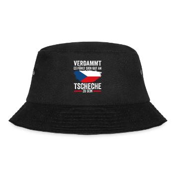 Tschechien Tscheche Tschechisches - Bucket Hat - Schwarz - Vorne - Lela (165cm)