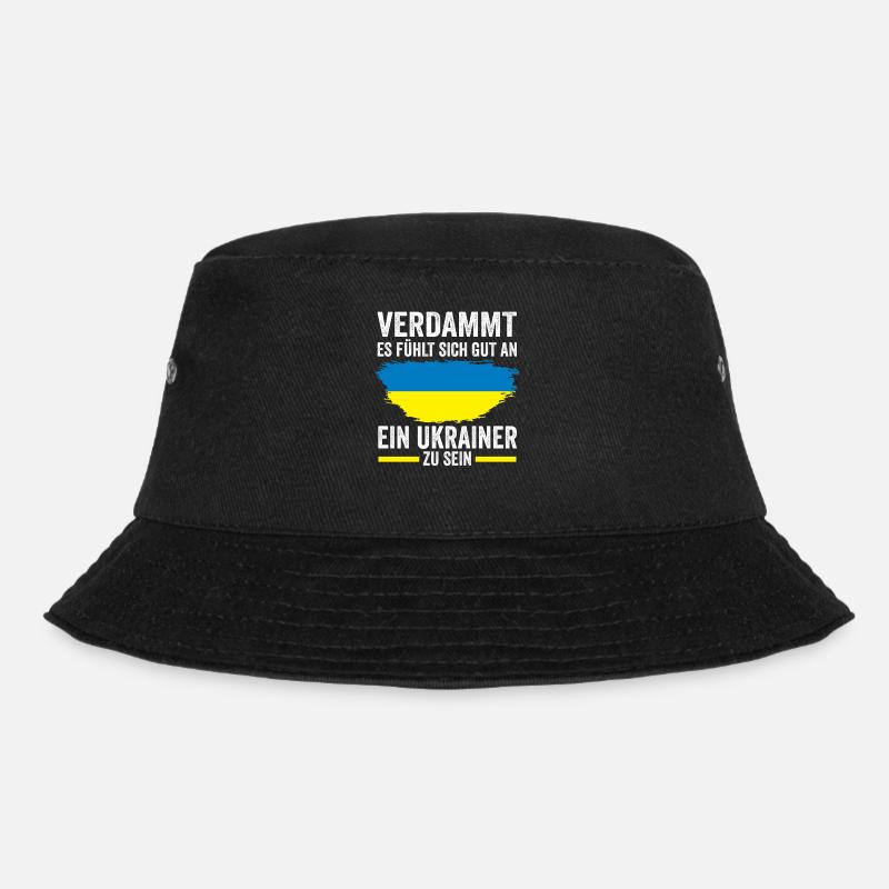 Ukraine Ukrainer Ukrainisches - Bucket Hat - Schwarz