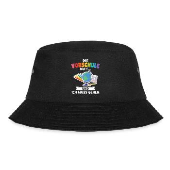 Vorschule Anfang Vorschulkind Geschenk - Bucket Hat - Schwarz - Vorne - Lela (165cm)