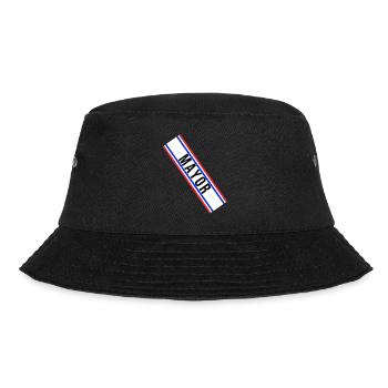 Mayor Sash Costume - Blue/Red - Bucket Hat - Schwarz - Vorne - Lela (165cm)
