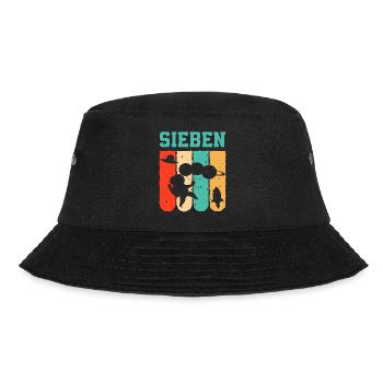 Astronaut 7th Birthday Space Boy Gift - Bucket Hat - black - Front - Lela (165cm)