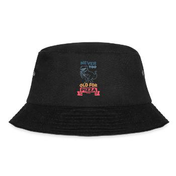 Never Too Old For Pizza Dino T-Rex - Bucket Hat - Schwarz - Vorne - Lela (165cm)