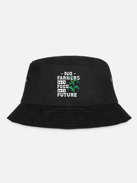 No Farmers No Food No Future Shirt Hoodie Sticker - Bucket Hat - Schwarz