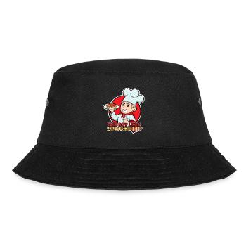 Ironic Saying Boy Likes Spaghetti Italian Food - Bucket Hat - black - Front - Lela (165cm)