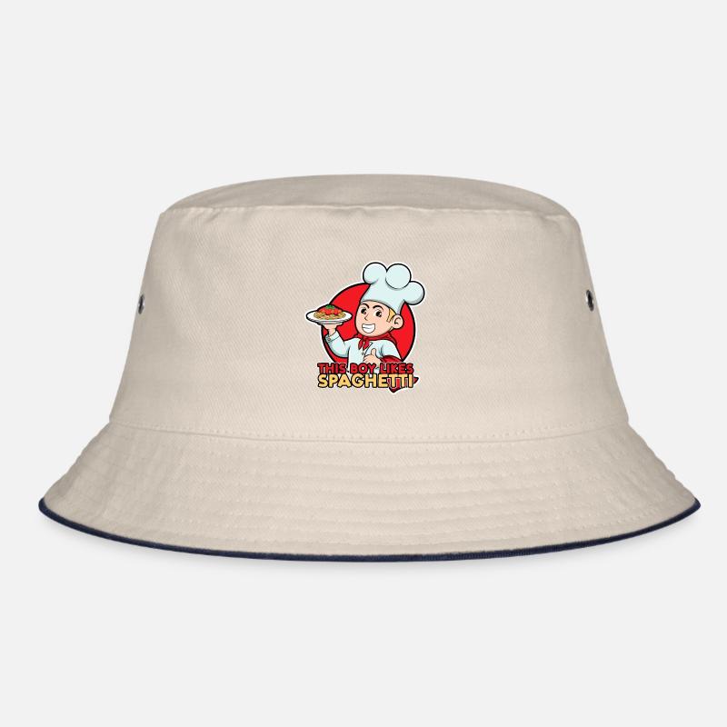 Ironisches Sprichwort Junge mag Spaghetti Bucket Hat