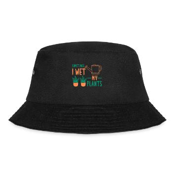 Sometimes I Wet My Plants - Bucket Hat - Schwarz - Vorne - Lela (165cm)