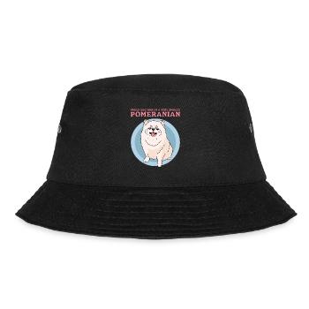 Pomeranian Mom Dog Owner Zwergspitz Gift - Bucket Hat - black - Front - Lela (165cm)