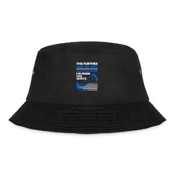 Je weiter draußen auf dem Meer, desto weiter bin - Bucket Hat - Schwarz - Vorne - Lela (165cm)