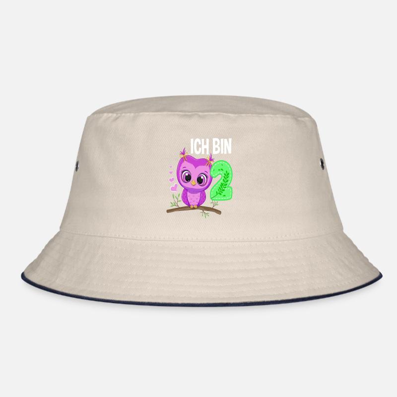 Ich Bin 2 Eule 2. Geburtstag Eulen Mädchen Bucket Hat