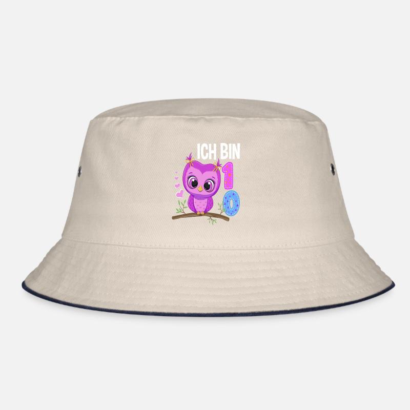 Ich Bin 10 Eule 10. Geburtstag Eulen Mädchen Bucket Hat