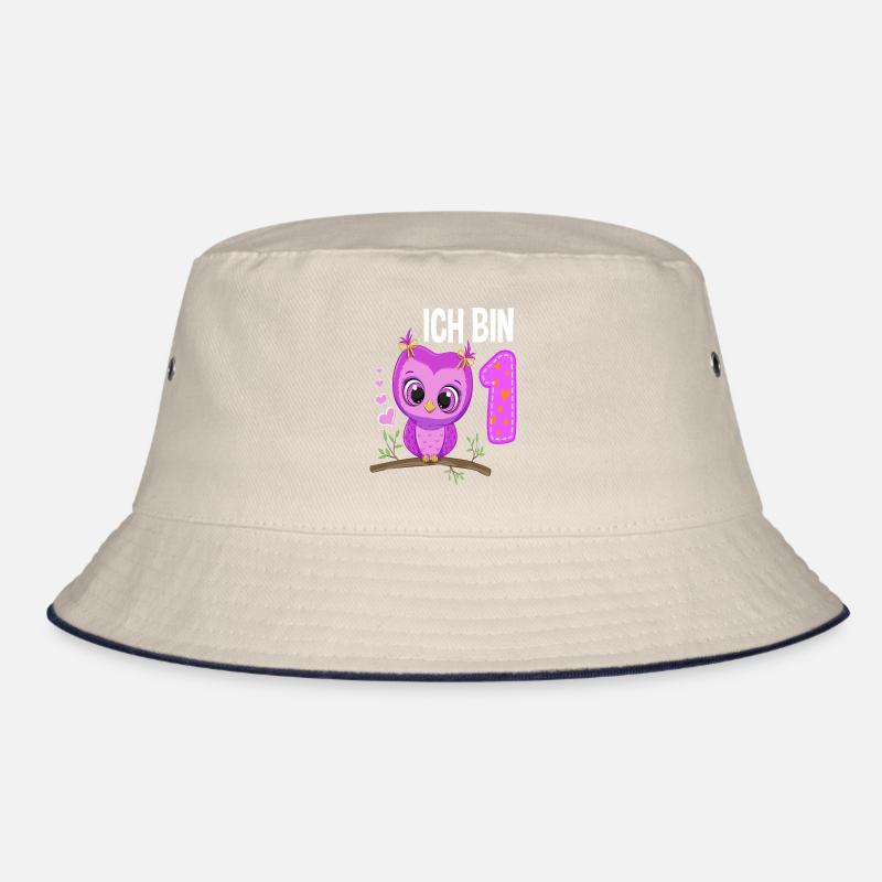 Ich Bin 1 Eule 1. Geburtstag Eulen Mädchen Bucket Hat