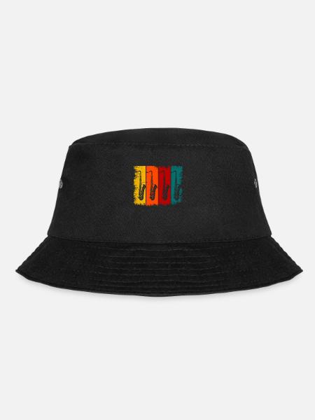 Saxophon - Bucket Hat - Schwarz