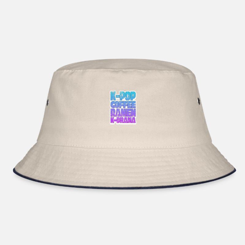 K-Pop Coffee Ramen Korean Korea Kpop Gift Bucket Hat