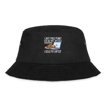 Programmierer Coder Software Entwickler - Bucket Hat - Schwarz - Vorne - Lela (165cm)