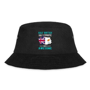 Halb Brite Halb Zyprer - Bucket Hat - Schwarz - Vorne - Lela (165cm)