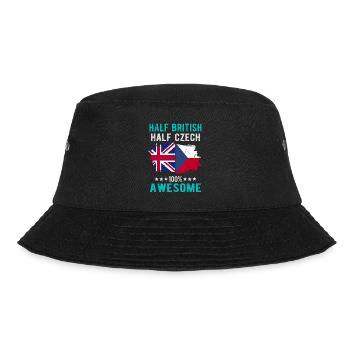 Halb Brite Halb Tscheche - Bucket Hat - Schwarz - Vorne - Lela (165cm)