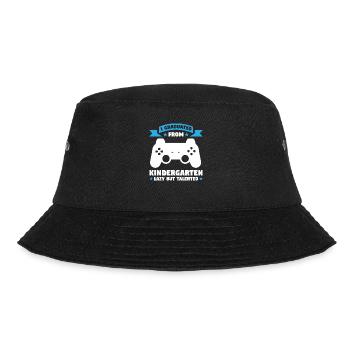 Kindergarten Gaming Kita-Kind Geschenk - Bucket Hat - Schwarz - Vorne - Lela (165cm)