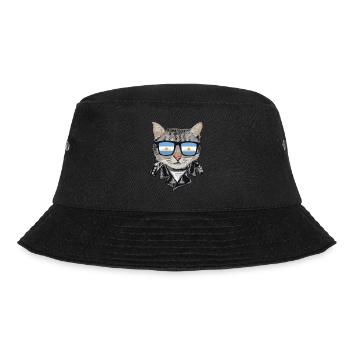 Cat sunglasses with Argentina flag - Bucket Hat - black - Front - Lela (165cm)