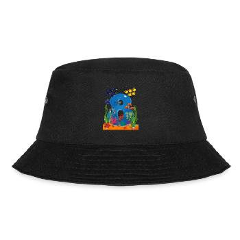 8 Geschenkidee zum Geburtstag - Bucket Hat - Schwarz - Vorne - Lela (165cm)