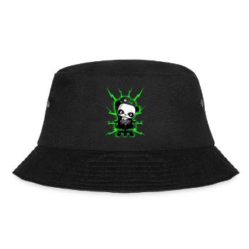 Cute Gaming Panda, PEW PEW, Nerd, Gamer, Gaming - Bucket Hat - black - Front - Lela (165cm)