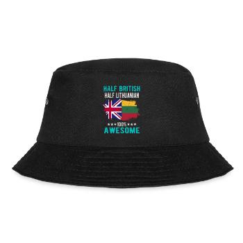 Half British Half Lithuanian - Bucket Hat - black - Front - Lela (165cm)