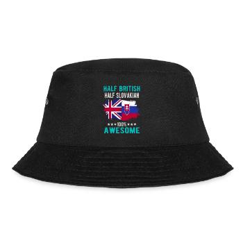 Halb Brite Halb Slowake - Bucket Hat - Schwarz - Vorne - Lela (165cm)